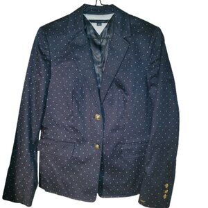 Tommy Hilfiger Women's Lined Cotton Blend Navy Blue Blazer Size 8